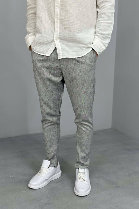 SIMPLE DESIGNED MEN PANTS GREY/GRI - 4