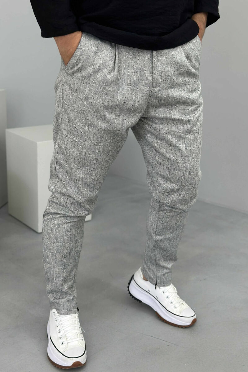 SIMPLE DESIGNED MEN PANTS LIGHT GREY/GZ - 1