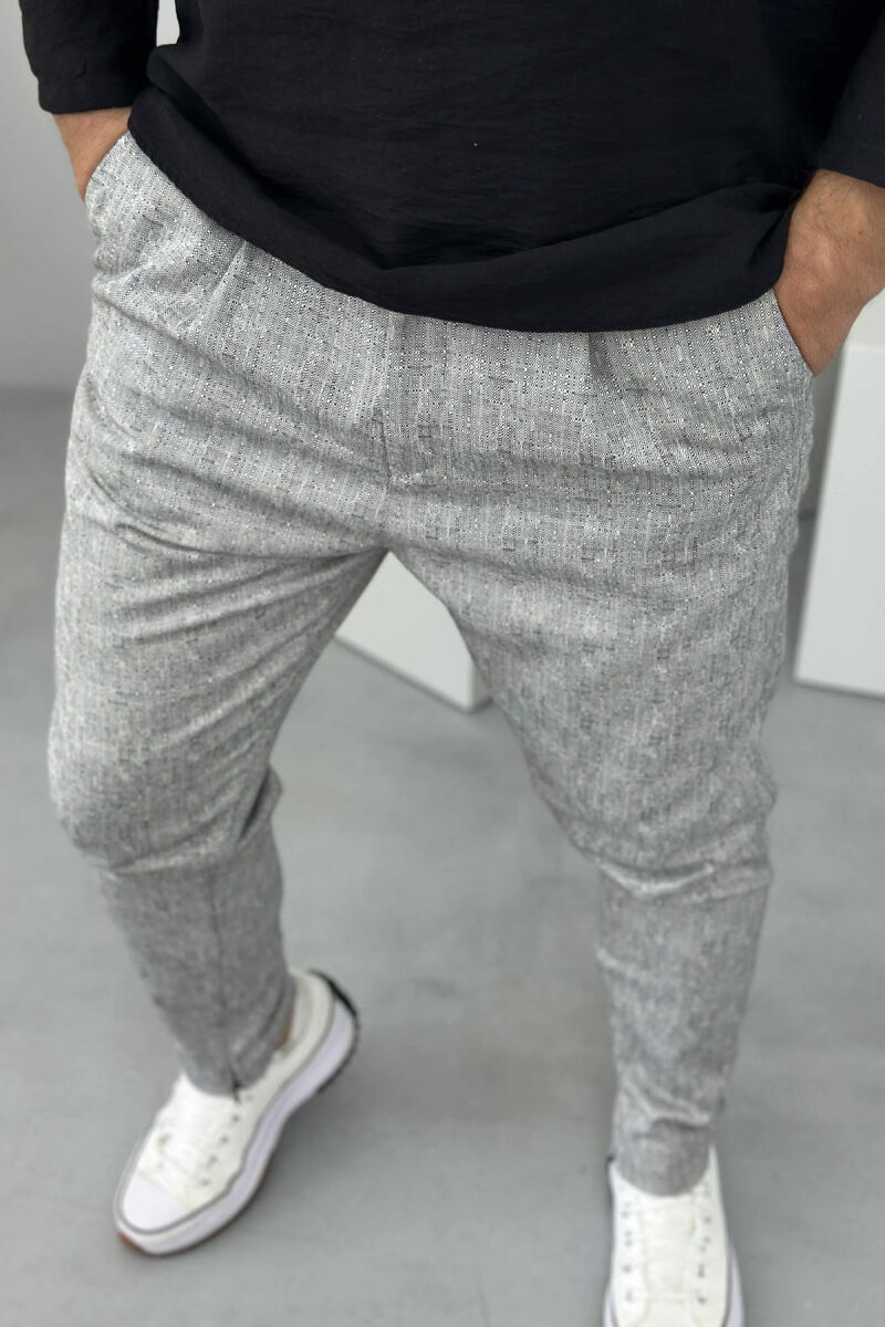SIMPLE DESIGNED MEN PANTS LIGHT GREY/GZ - 3