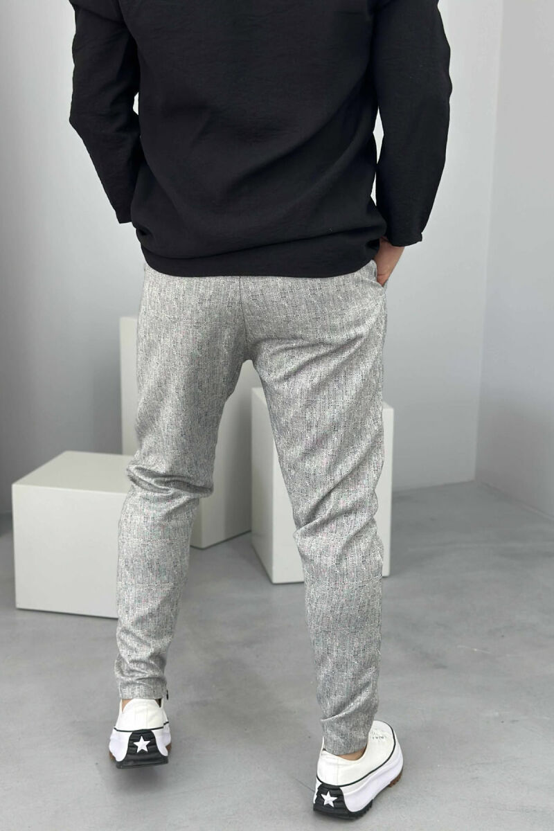 SIMPLE DESIGNED MEN PANTS LIGHT GREY/GZ - 4