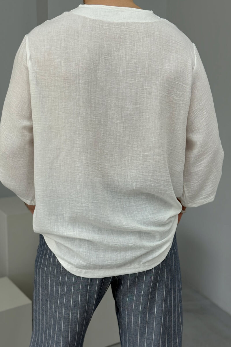 SIMPLE DESIGNED MEN T-SHIRT WHITE-E BARDHE - 2