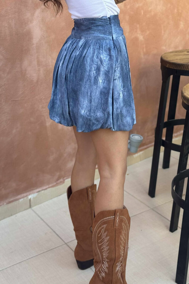 SIMPLE DESIGNED SHORT WOMEN SKORT LIGHTBLUE/BZ - 5