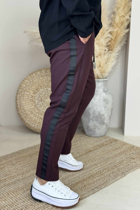 SIMPLE DETAIL MEN PANTS BURGUNDY/VISHNJE - 2