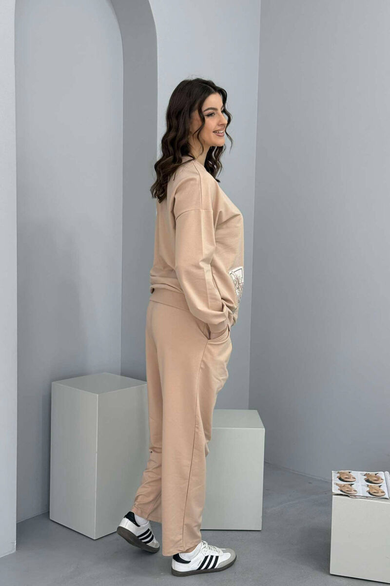 SIMPLE DETAIL WOMEN SET BEIGE/BEZHE - 5