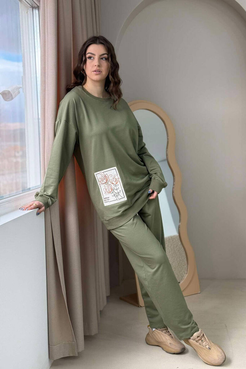 SIMPLE DETAIL WOMEN SET GREEN/JESHILE - 2