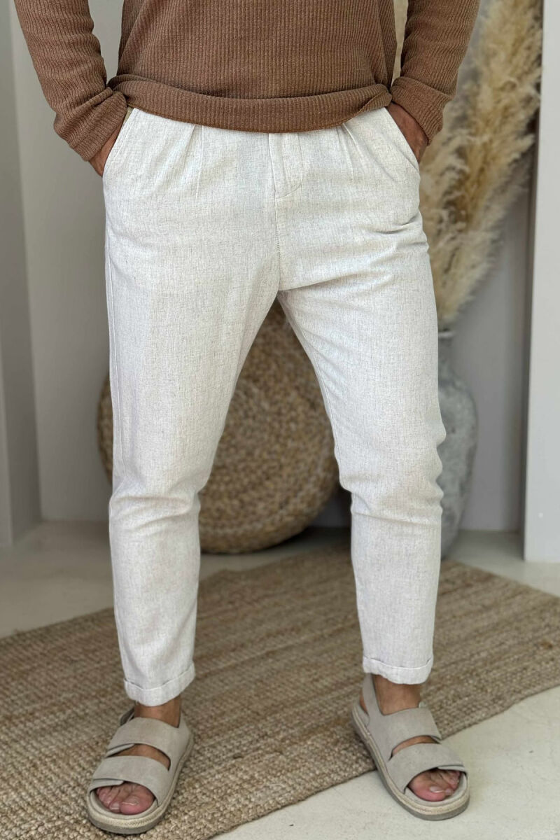 SIMPLE DETAILS MEN PANTS LIGHT BEIGE/BZHZB - 2