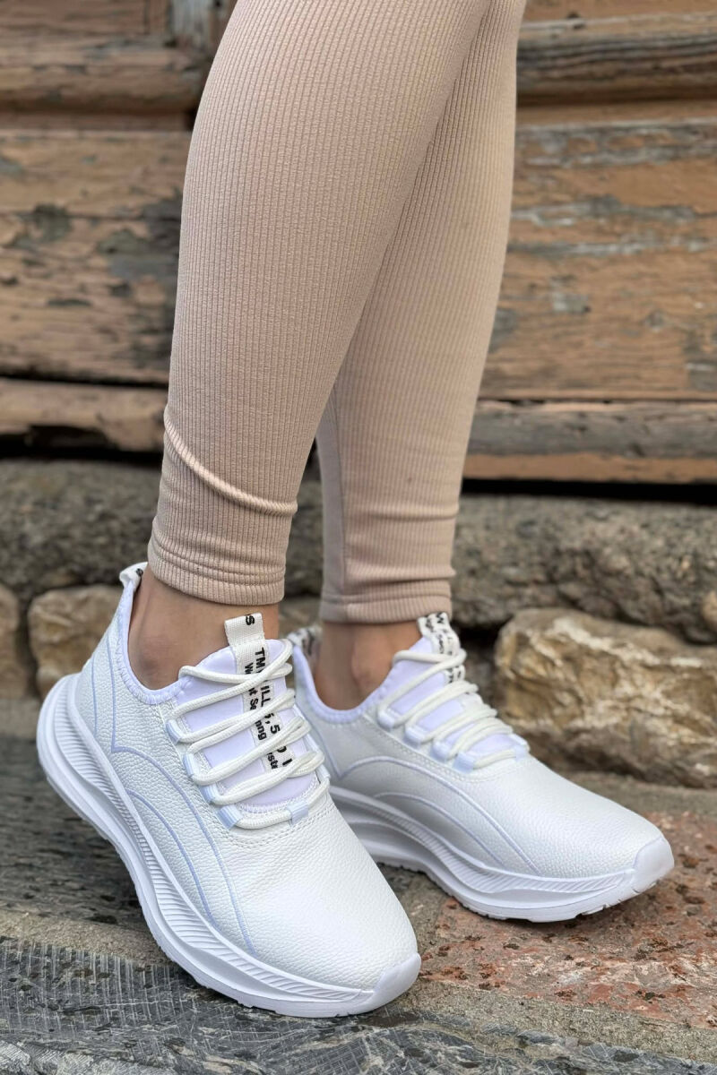 SIMPLE EVERYDAY LACING WOMAN SNEAKERS WHITE-E BARDHE - 2