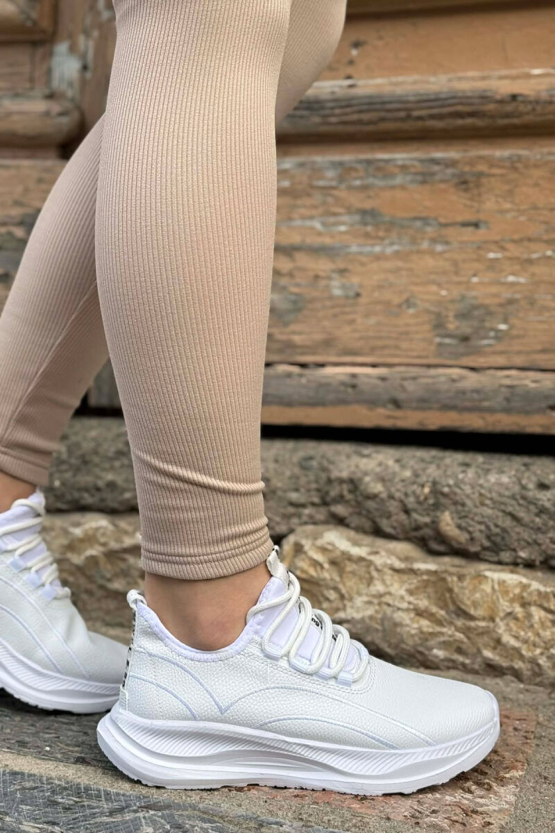 SIMPLE EVERYDAY LACING WOMAN SNEAKERS WHITE-E BARDHE - 4