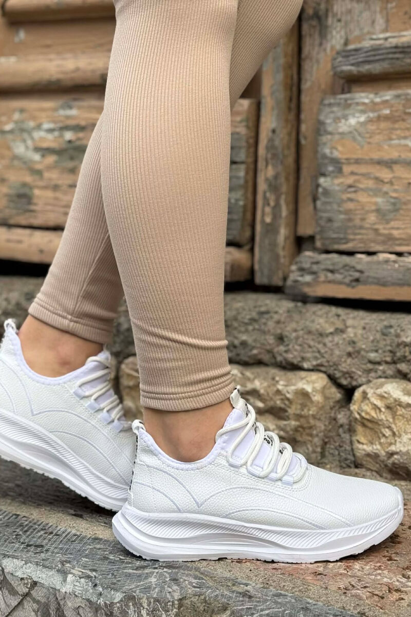 SIMPLE EVERYDAY LACING WOMAN SNEAKERS WHITE-E BARDHE - 5