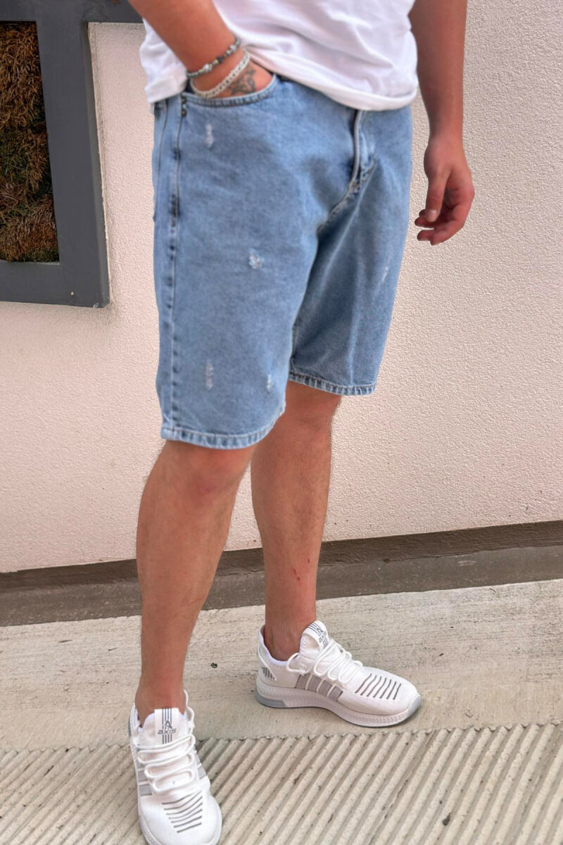 SIMPLE EVERYDAY MAN SHORT JEANS LIGHTBLUE/BZ - 3