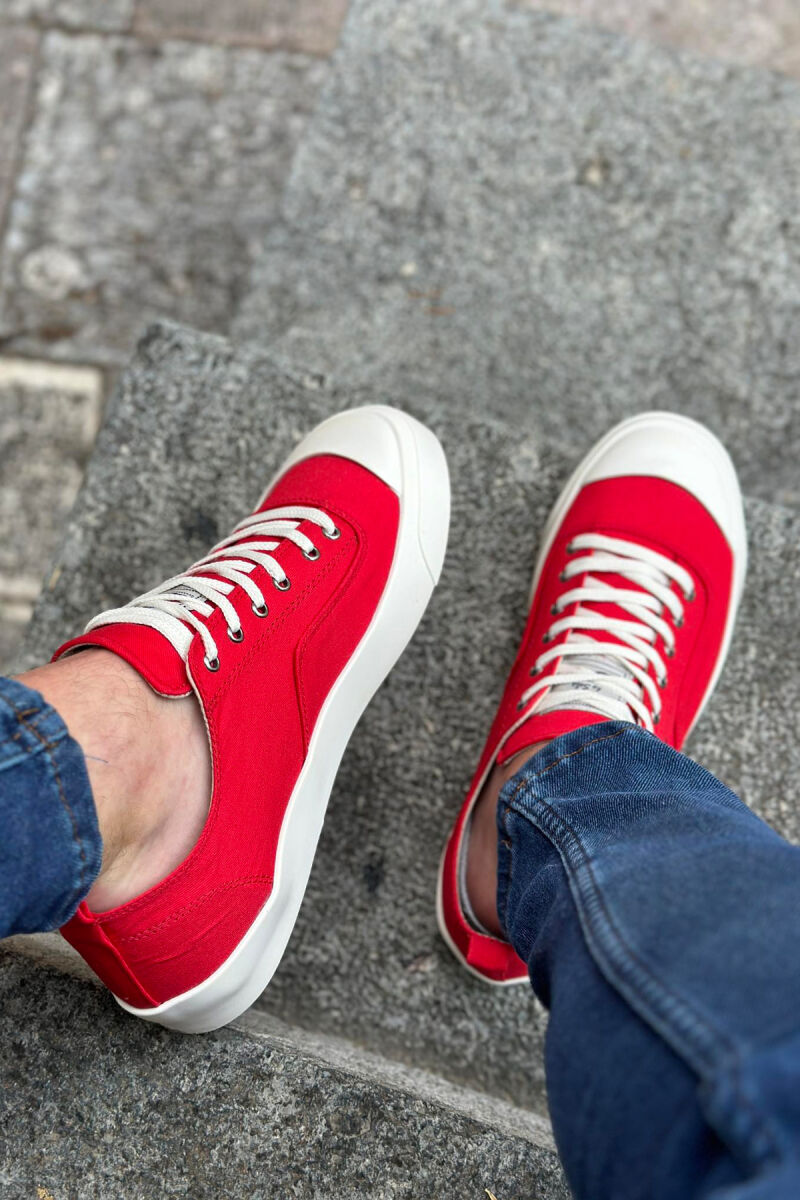 SIMPLE EVERYDAY MAN SNEAKERS RED/E KUQE - 2