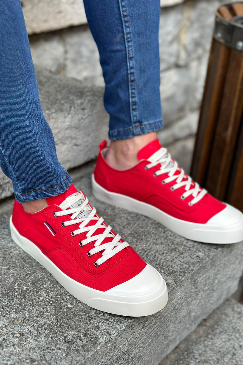 SIMPLE EVERYDAY MAN SNEAKERS RED/E KUQE - 3
