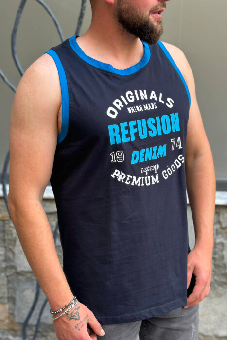 SIMPLE EVERYDAY MAN TANK TOP BLUE/BLU - 3