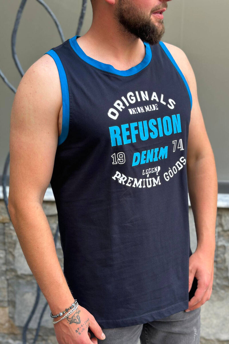 SIMPLE EVERYDAY MAN TANK TOP BLUE/BLU - 3