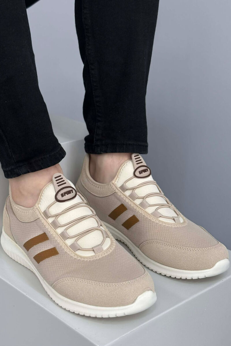 SIMPLE EVERYDAY MEN SNEAKERS BEIGE/BEZHE - 1