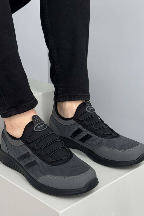 SIMPLE EVERYDAY MEN SNEAKERS DARK GREY/GEE - 1