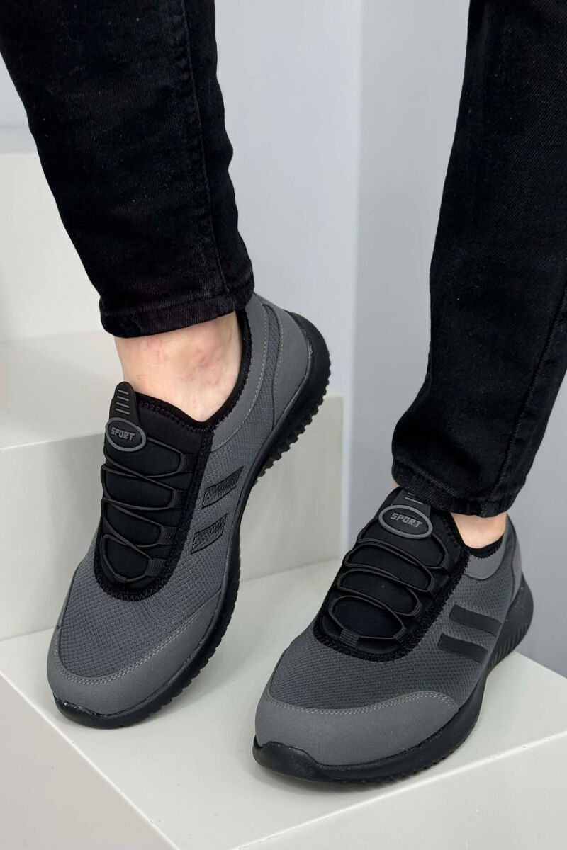 SIMPLE EVERYDAY MEN SNEAKERS DARK GREY/GEE - 3