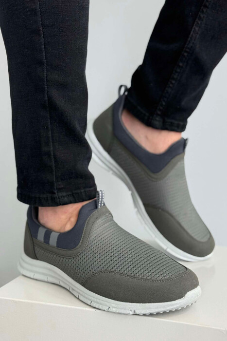 SIMPLE EVERYDAY MEN SNEAKERS GREEN/JESHILE - 3