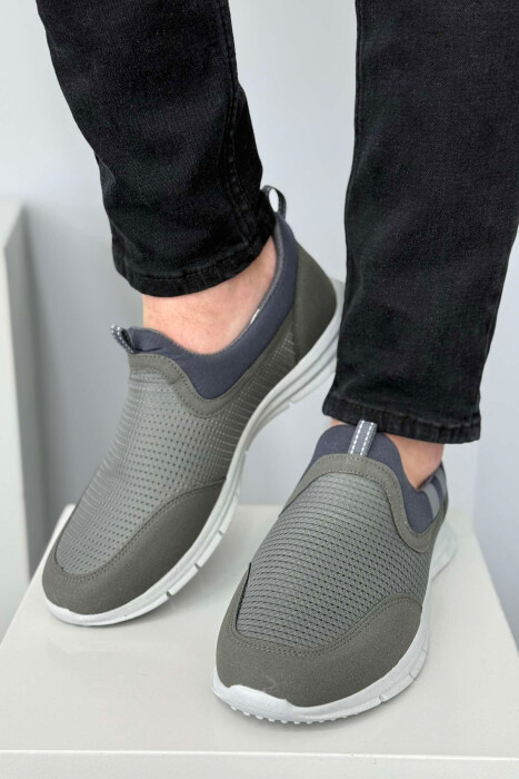 SIMPLE EVERYDAY MEN SNEAKERS GREEN/JESHILE - 4