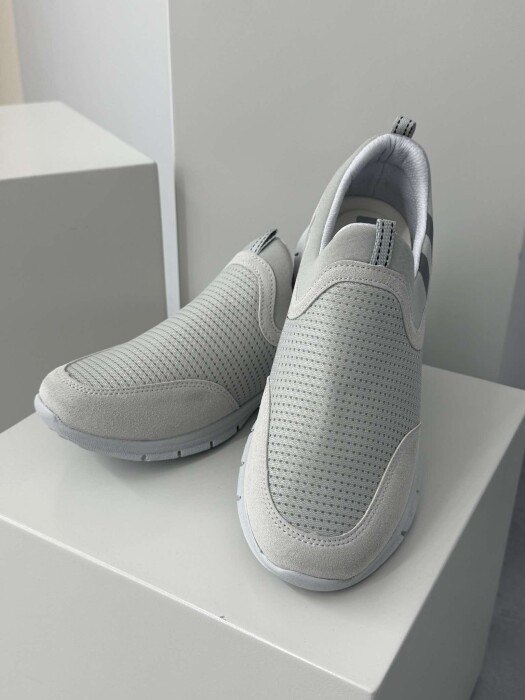 SIMPLE EVERYDAY MEN SNEAKERS LIGHT GREY/GZ - 4