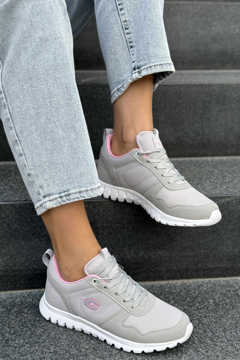 SIMPLE EVERYDAY ONE COLOR WOMEN SNEAKERS LIGHT GREY/GZ - 3