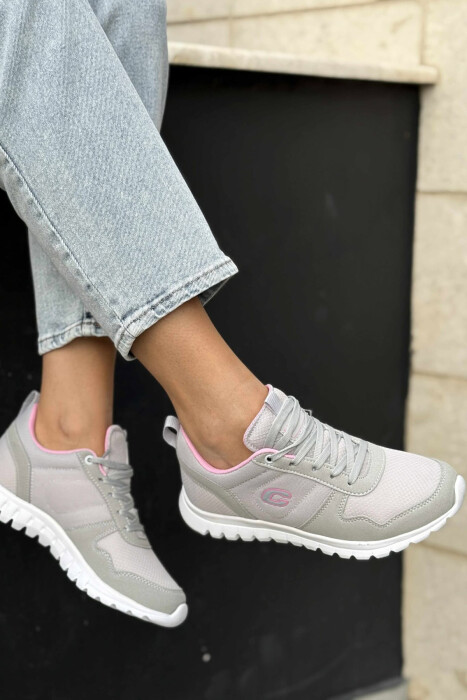 SIMPLE EVERYDAY ONE COLOR WOMEN SNEAKERS LIGHT GREY/GZ - 6