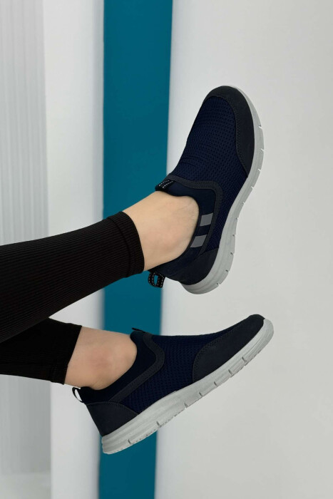 SIMPLE EVERYDAY SLIP ON WOMEN SNEAKERS BLUE/BLU - 3