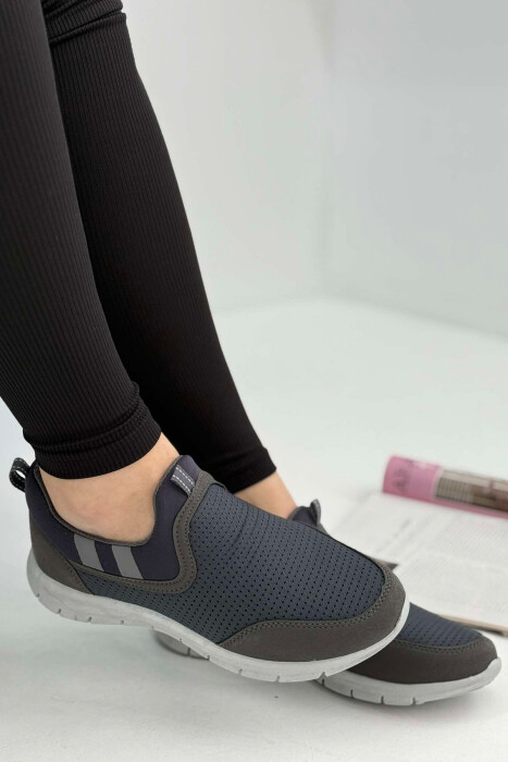 SIMPLE EVERYDAY SLIP ON WOMEN SNEAKERS DARK GREY/GEE 