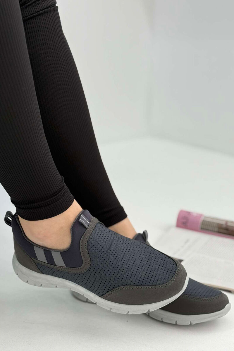 SIMPLE EVERYDAY SLIP ON WOMEN SNEAKERS DARK GREY/GEE - 1