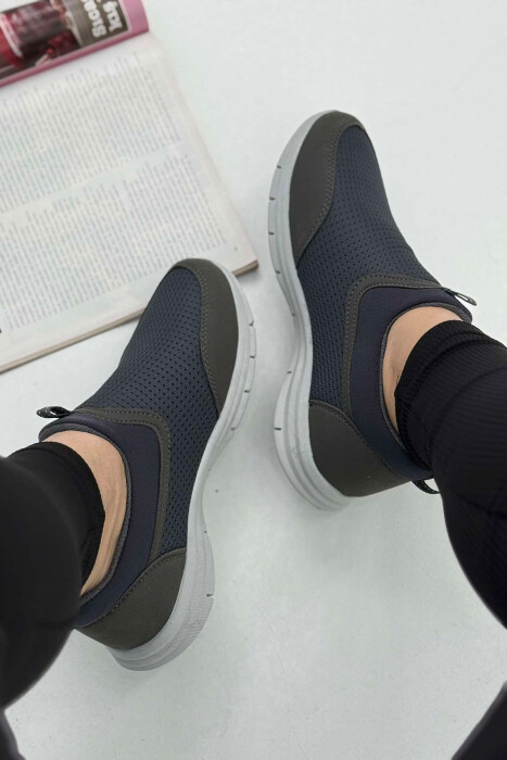SIMPLE EVERYDAY SLIP ON WOMEN SNEAKERS DARK GREY/GEE - 3
