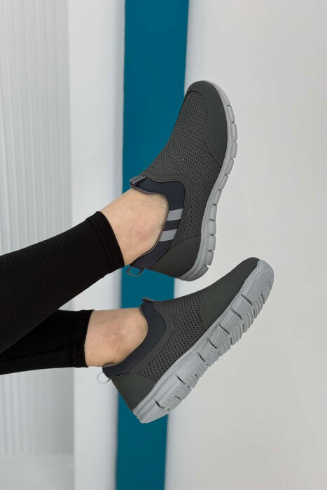 SIMPLE EVERYDAY SLIP ON WOMEN SNEAKERS GREY/GRI - 2