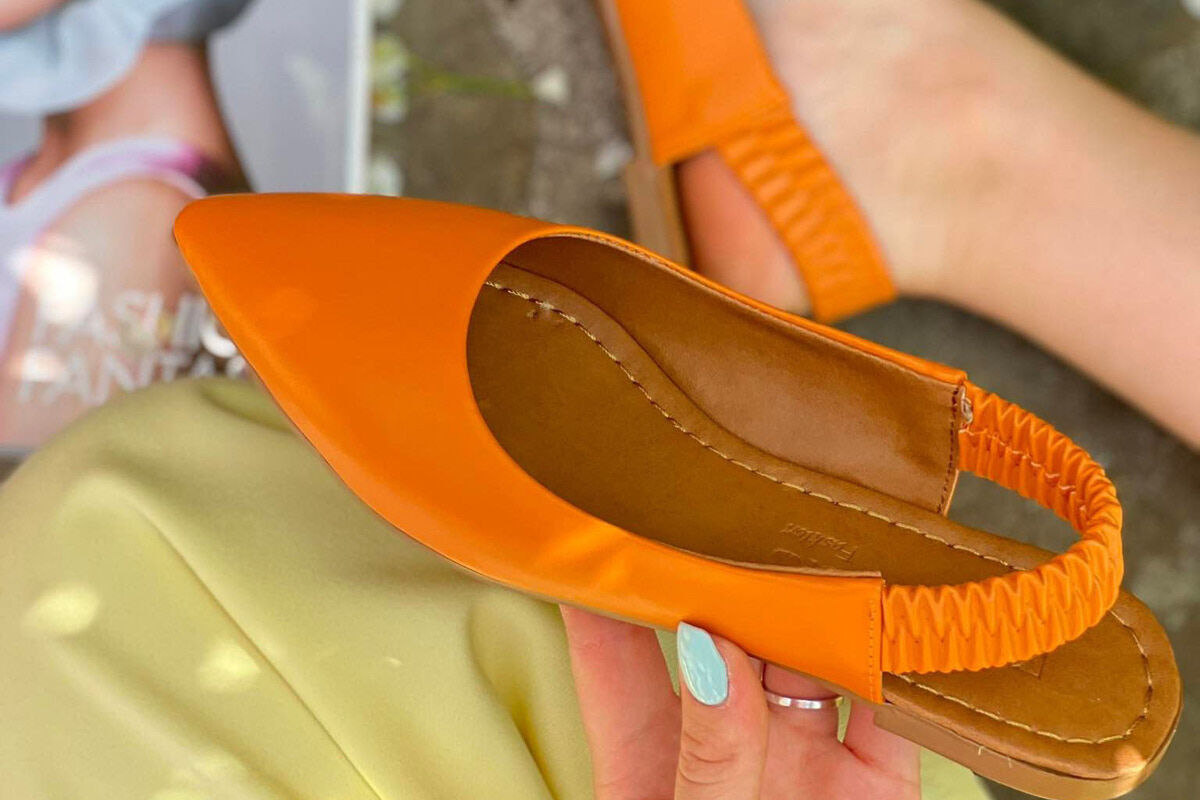 SIMPLE FLAT WOMEN SHOES ORANGE/PORTOKALLI - 2