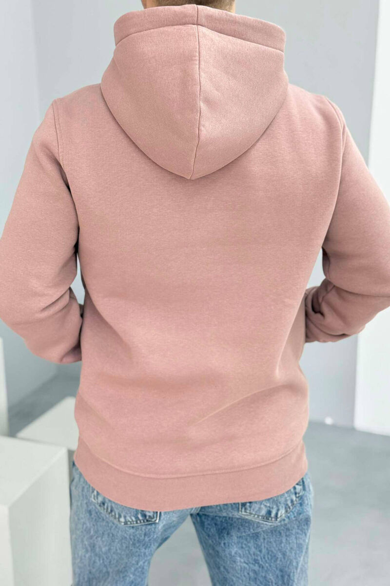 SIMPLE FLUFFY MEN HOODIE IN VINEGAR COLOR - 4