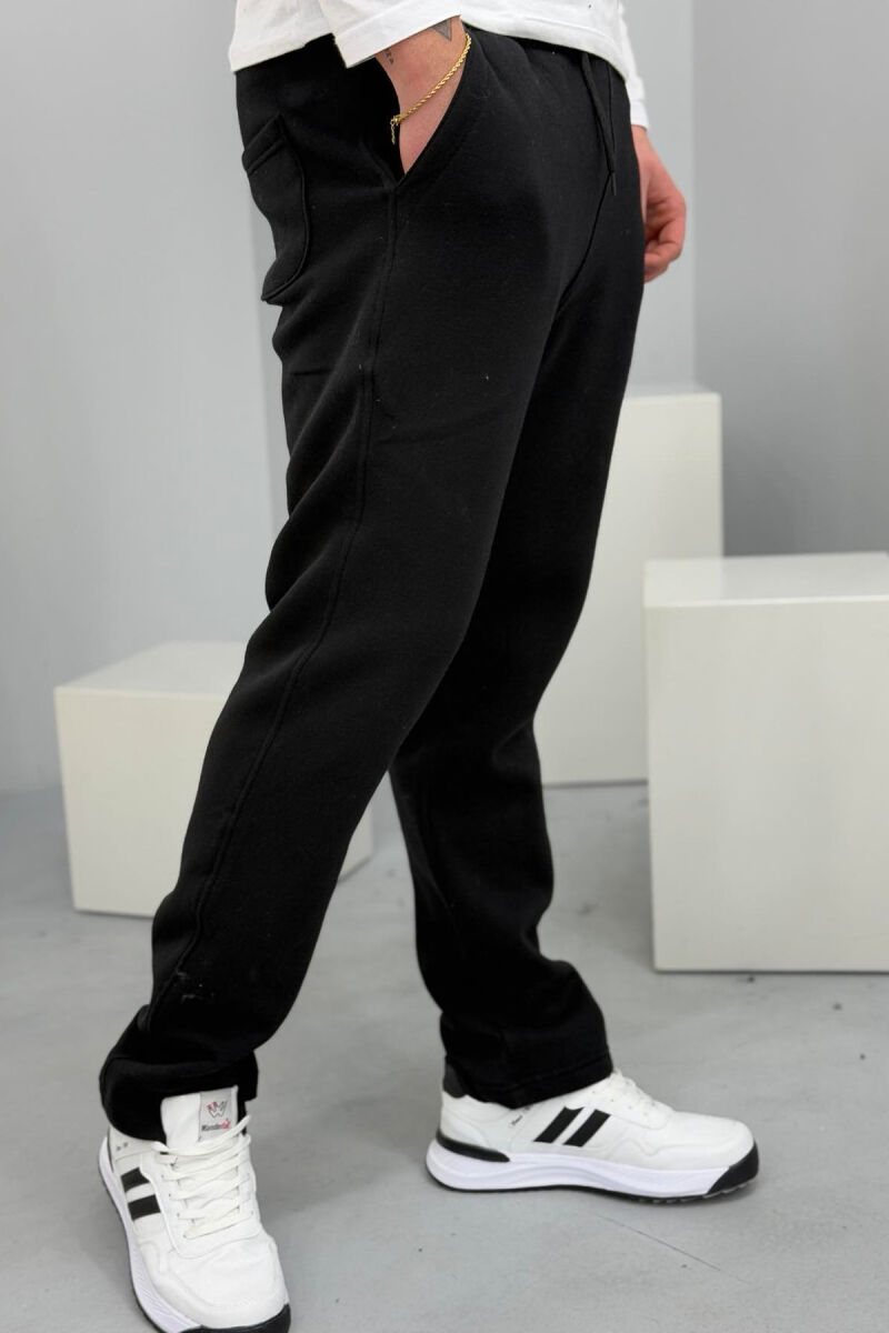 SIMPLE FLUFFY MEN SWEATPANTS BLACK/ E ZEZE - 2