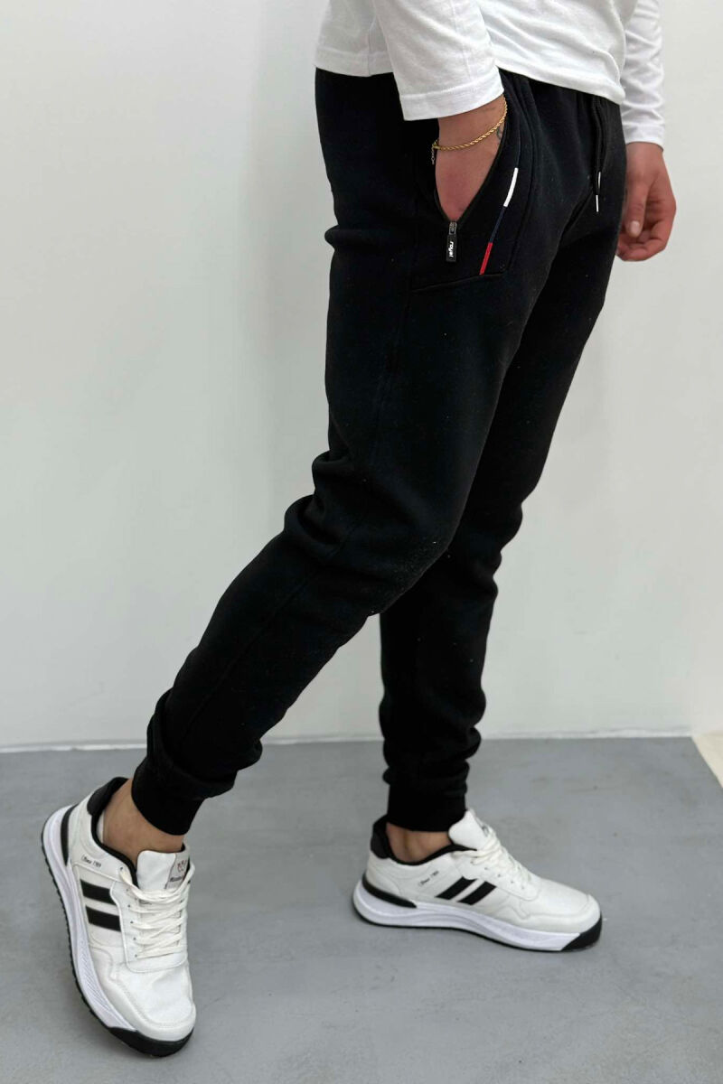 SIMPLE FLUFFY MEN SWEATPANTS BLACK/ E ZEZE - 2