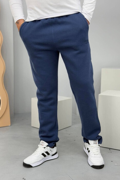 SIMPLE FLUFFY MEN SWEATPANTS IN BLUE COLOR 