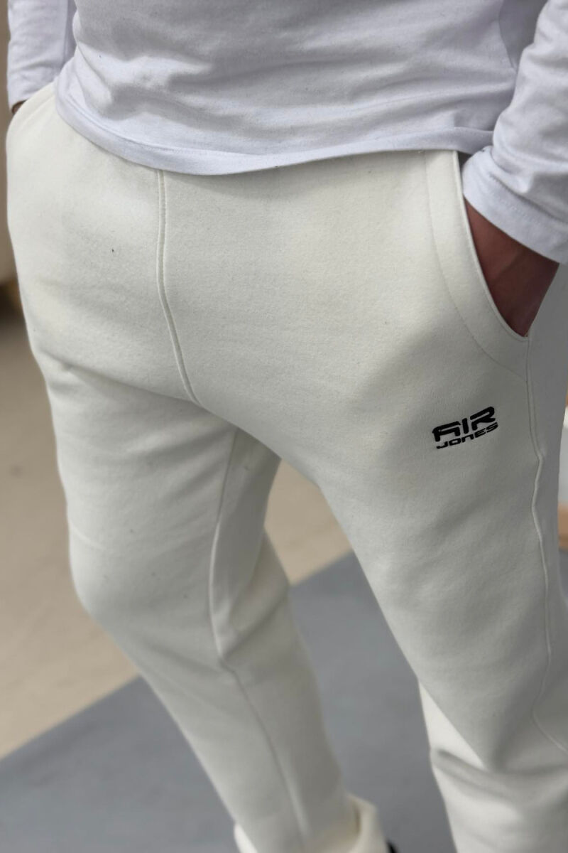 SIMPLE FLUFFY MEN SWEATPANTS CREAM/KREM - 4