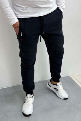 SIMPLE FLUFFY MEN SWEATPANTS DARK BLUE/BEE 