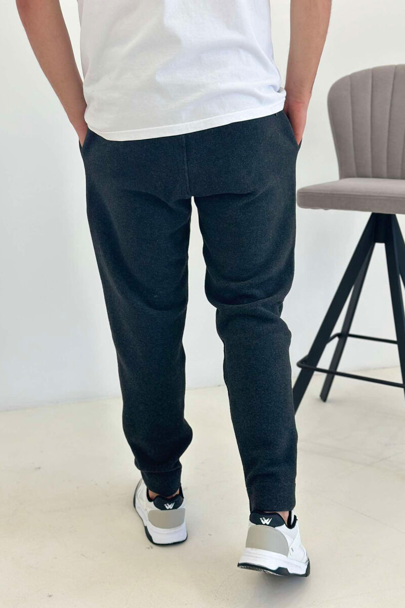 SIMPLE FLUFFY MEN SWEATPANTS DARK GREY/GEE - 4