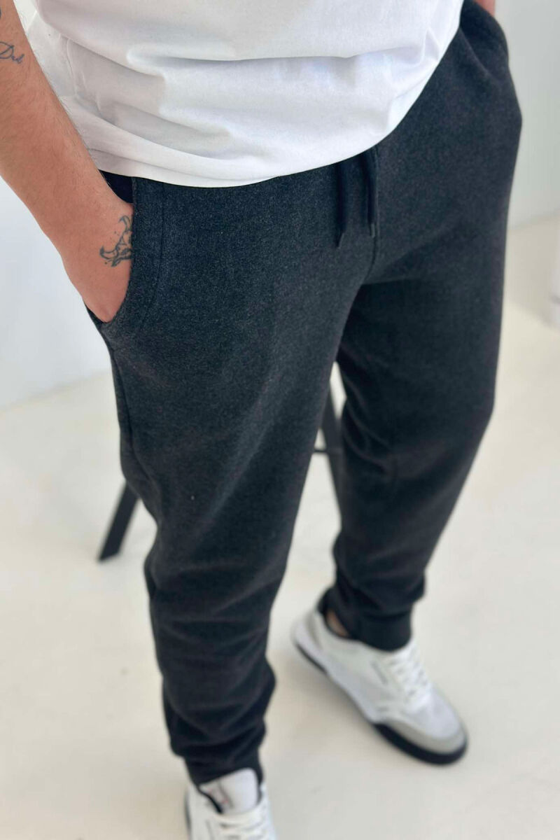 SIMPLE FLUFFY MEN SWEATPANTS DARK GREY/GEE - 5