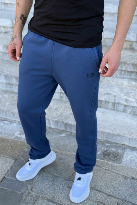 SIMPLE FLUFFY MEN SWEATPANTS ELECTRIC BLUE/BLEL - 2
