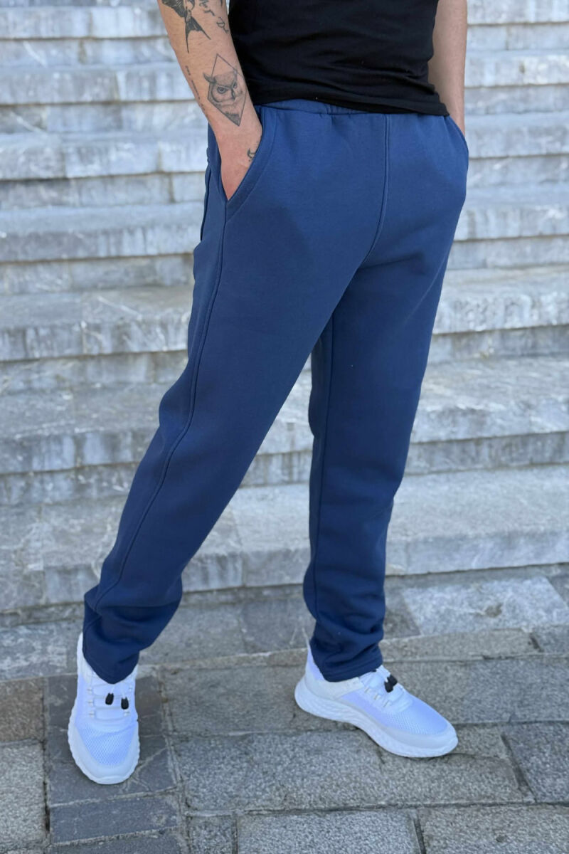 SIMPLE FLUFFY MEN SWEATPANTS ELECTRIC BLUE/BLEL - 4
