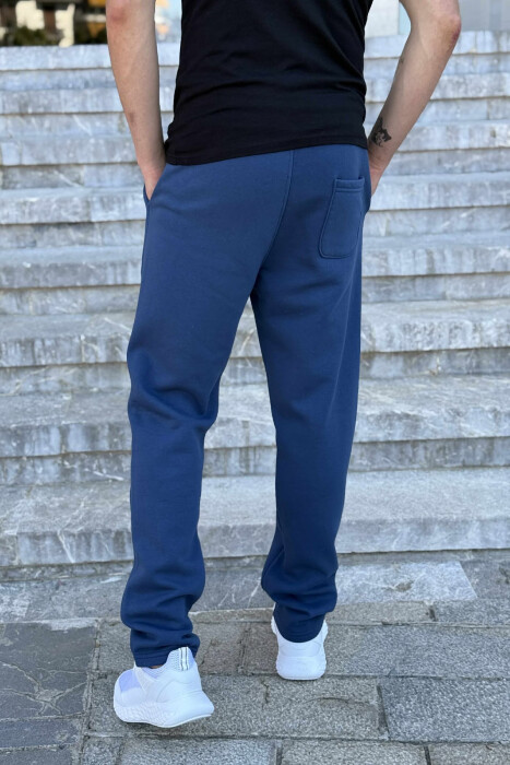 SIMPLE FLUFFY MEN SWEATPANTS ELECTRIC BLUE/BLEL - 5