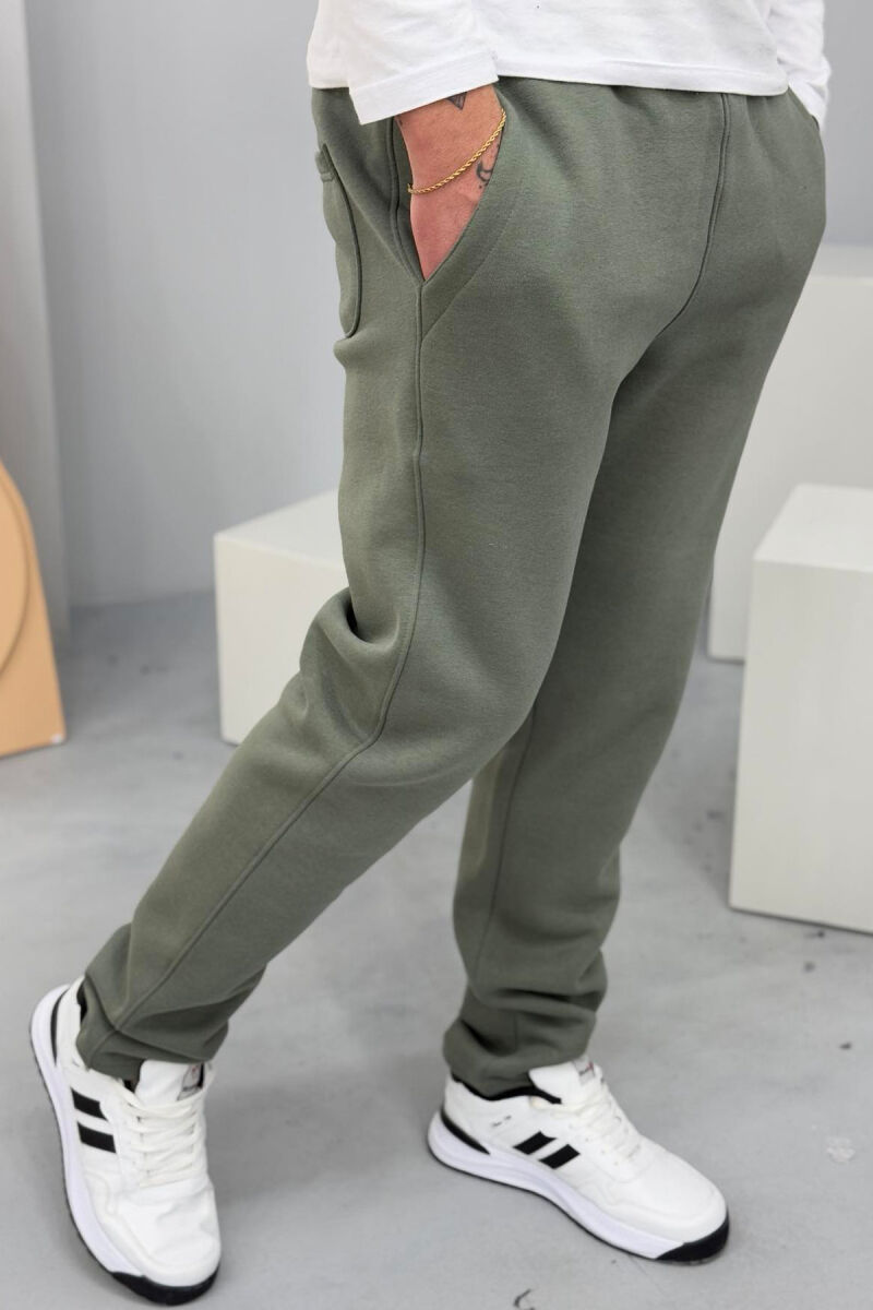 SIMPLE FLUFFY MEN SWEATPANTS GREEN/JESHILE - 2