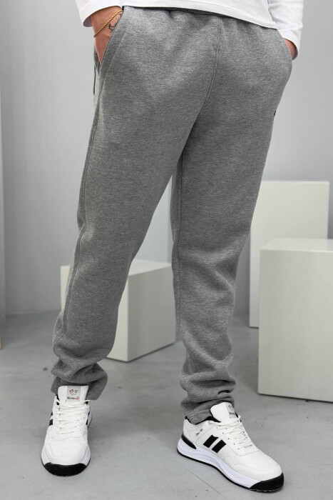 SIMPLE FLUFFY MEN SWEATPANTS IN GREY COLOR 