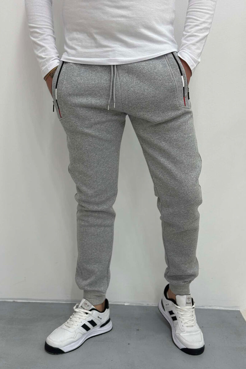 SIMPLE FLUFFY MEN SWEATPANTS GREY/GRI - 1