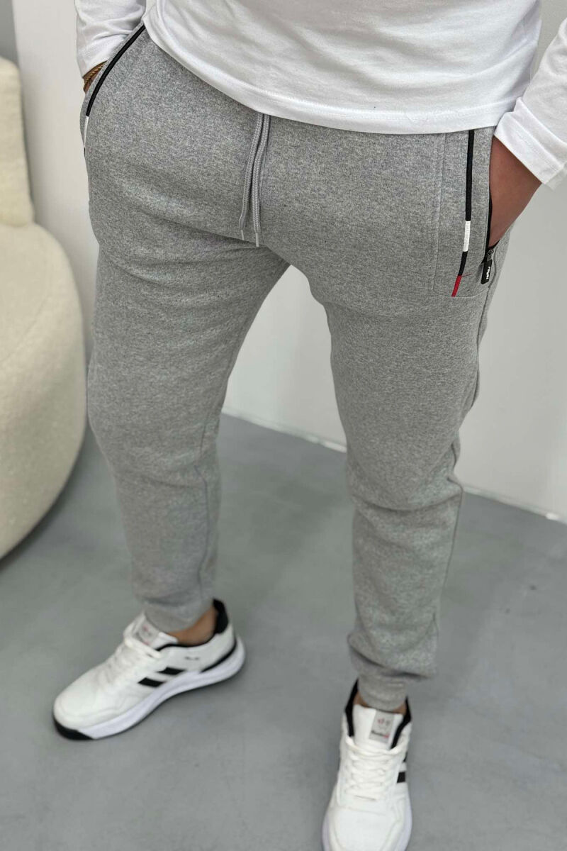 SIMPLE FLUFFY MEN SWEATPANTS GREY/GRI - 3