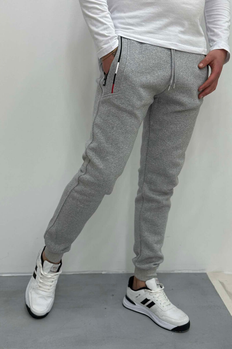 SIMPLE FLUFFY MEN SWEATPANTS GREY/GRI - 4