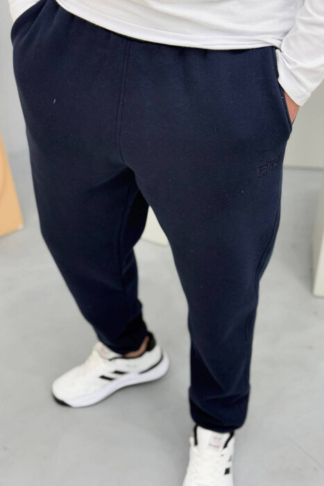 SIMPLE FLUFFY MEN SWEATPANTS IN BLUE COLOR - 5