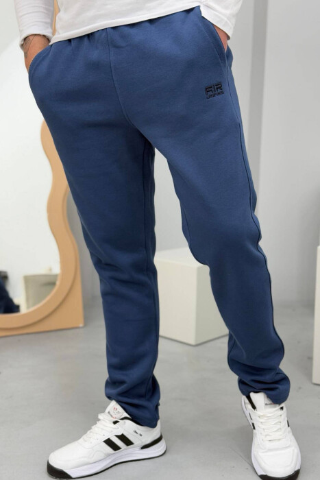 SIMPLE FLUFFY MEN SWEATPANTS IN LIGHT BLUE COLOR - 2